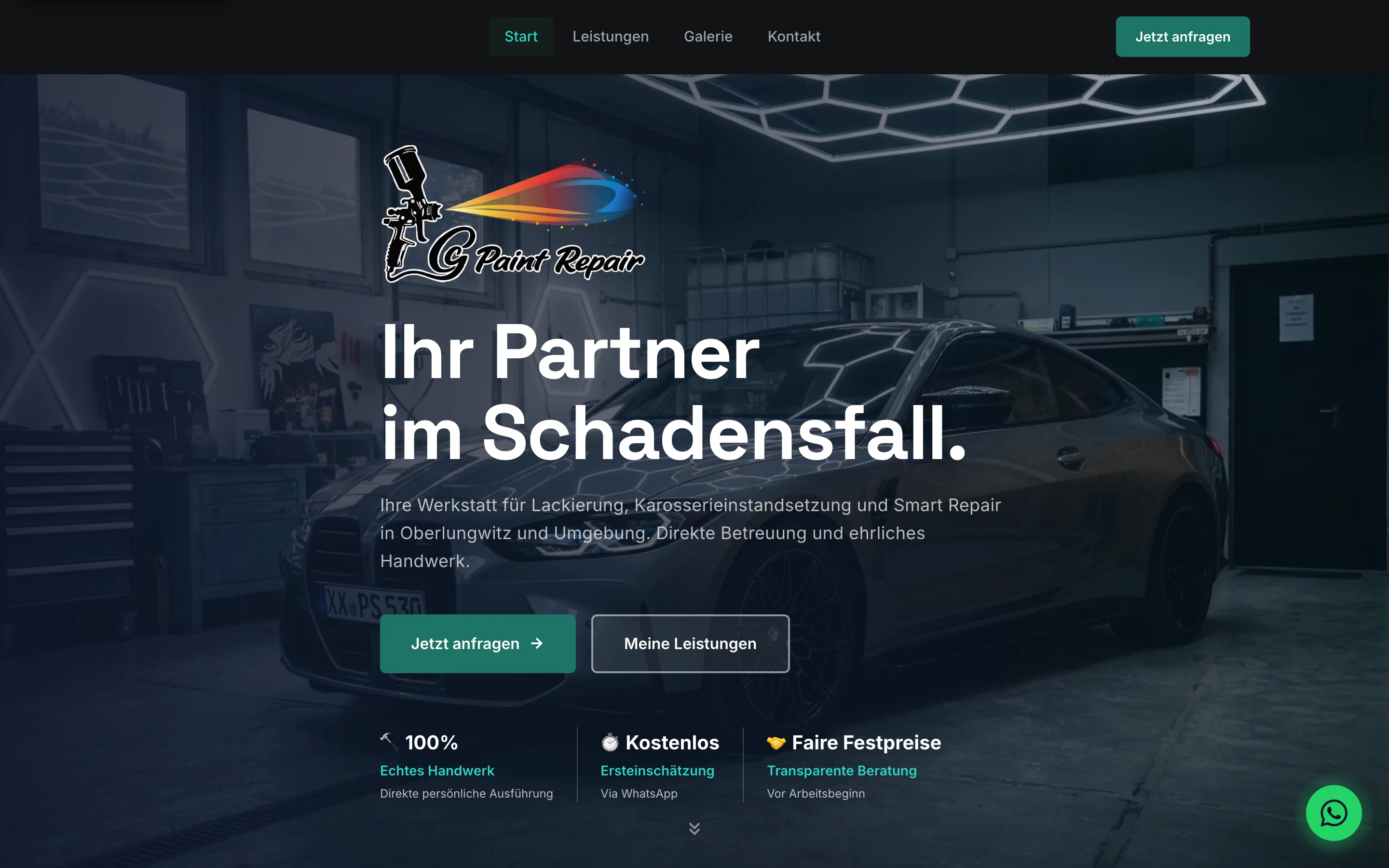 Desktop-Ansicht des Projekts CG Paint & Repair